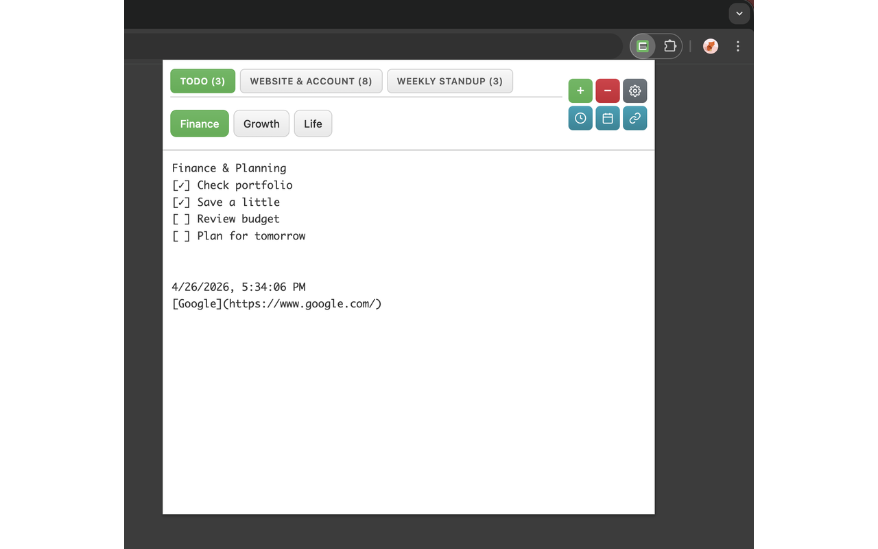 ZapJot Notes Interface